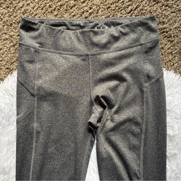 Aero Aeropostale Leggings Gray Womens Size Medium - Picture 3 of 7
